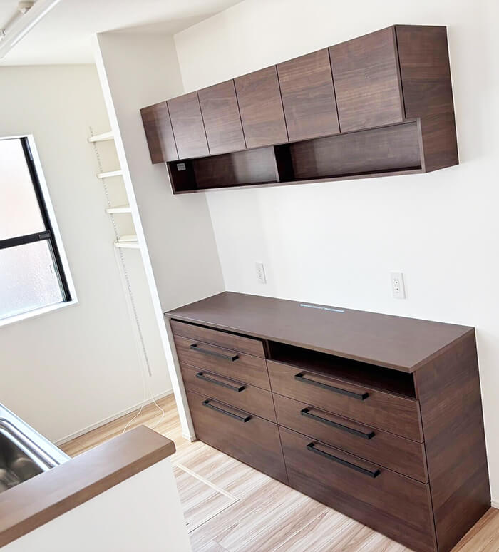 静岡市　カップボード取り付け